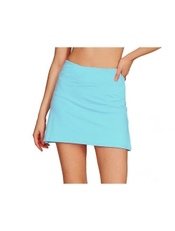 Cityoung Women's Casual Pleated Tennis Golf Skirt with Underneath Shorts Running Skorts