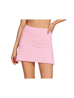 Cityoung Women's Casual Pleated Tennis Golf Skirt with Underneath Shorts Running Skorts