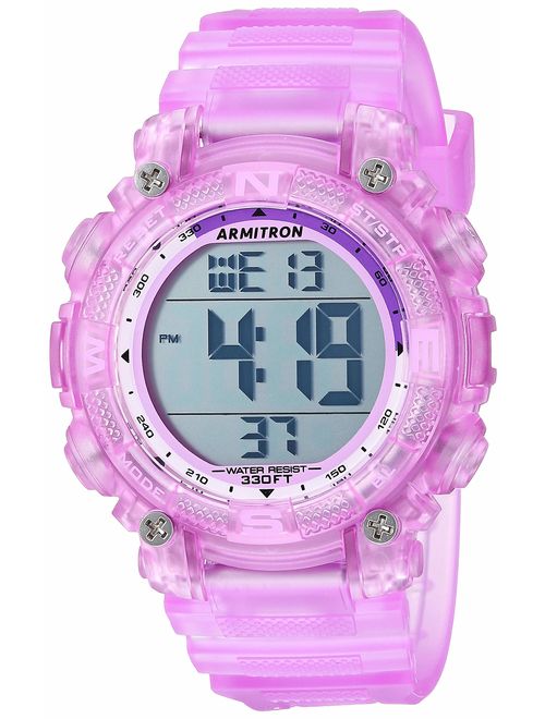 Armitron Sport Women's 45/7099 Digital Chronograph Resin Strap Watch