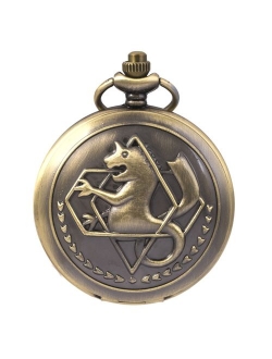 Fullmetal Alchemist Pocket Watch with Chain Box for Cosplay Accessories Anime, The Alchemist Pocket Watch