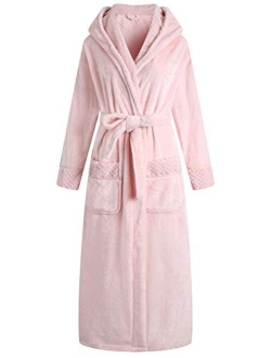 Richie House Women's Plush Soft Warm Fleece Bathrobe Robe RH1591