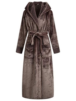 Richie House Women's Plush Soft Warm Fleece Bathrobe Robe RH1591