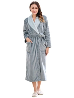 Richie House Women's Plush Soft Warm Fleece Bathrobe Robe RH1591