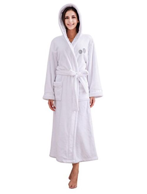 Richie House Women's Plush Soft Warm Fleece Bathrobe Robe RH1591