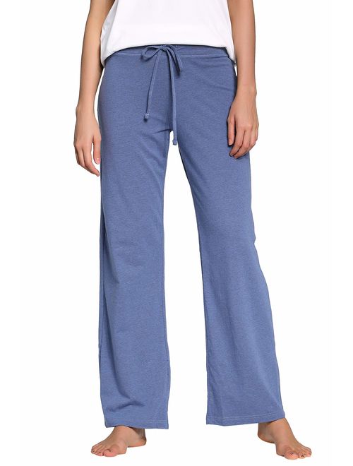 CYZ Womens casual stretch cotton pajama pants simple lounge pants charcoal