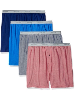 Men's Cotton Solid Soft Stretch-Knit Boxer Multipack