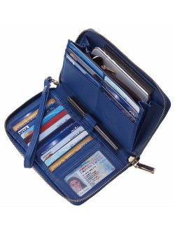 Chelmon Womens Wallet Genuine Leather RFID Blocking Purse Credit Card Clutch