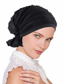 Turban Plus The Abbey Cap in Ruffle Fabric Chemo Caps Cancer Hats for Women