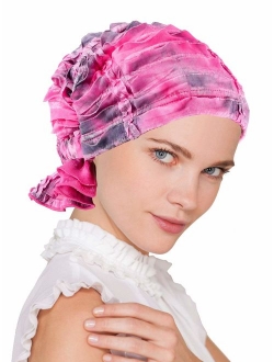 Turban Plus The Abbey Cap in Ruffle Fabric Chemo Caps Cancer Hats for Women