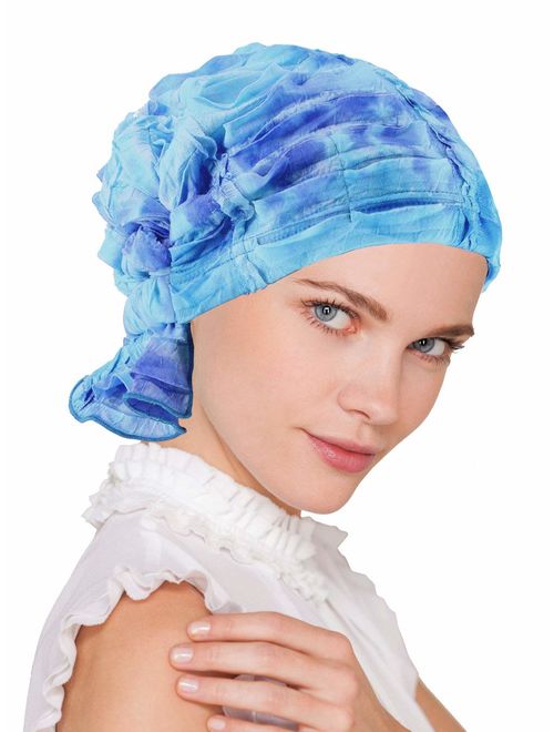 Turban Plus The Abbey Cap in Ruffle Fabric Chemo Caps Cancer Hats for Women