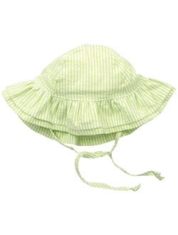 Flap Happy Baby Girls' UPF 50+ Double Ruffle Hat