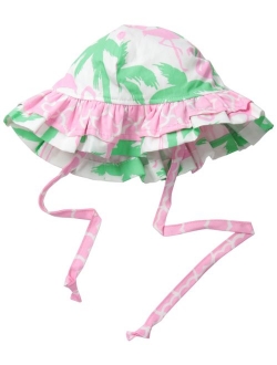 Flap Happy Baby Girls' UPF 50+ Double Ruffle Hat