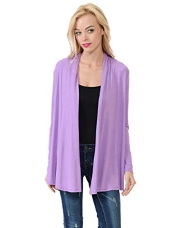 Pastel by Vivienne Women's Long Sleeve Jersey Cardigan (25+ Colors/S-XL)