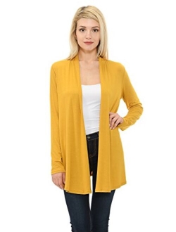 Pastel by Vivienne Women's Long Sleeve Jersey Cardigan (25+ Colors/S-XL)