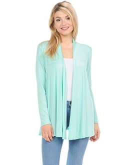 Pastel by Vivienne Women's Long Sleeve Jersey Cardigan (25+ Colors/S-XL)