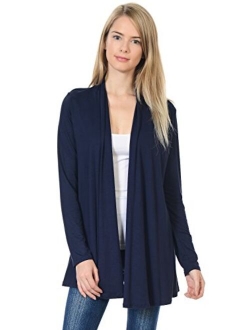 Pastel by Vivienne Women's Long Sleeve Jersey Cardigan (25+ Colors/S-XL)