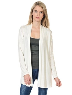 Pastel by Vivienne Women's Long Sleeve Jersey Cardigan (25+ Colors/S-XL)