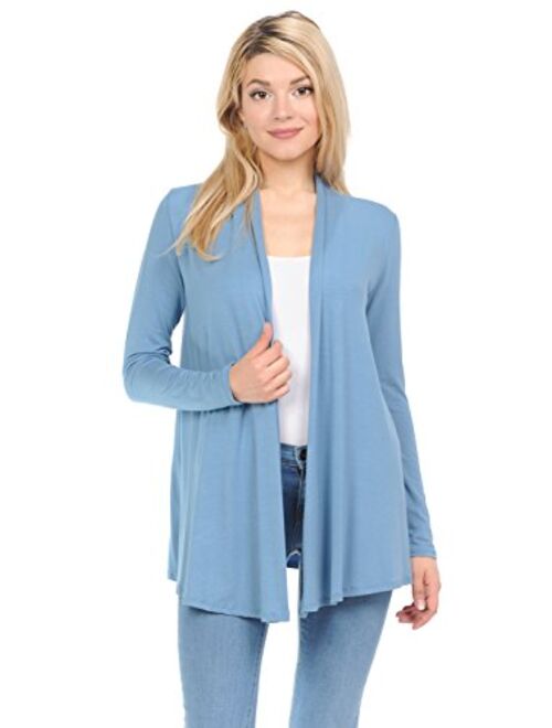 Pastel by Vivienne Women's Long Sleeve Jersey Cardigan (25+ Colors/S-XL)