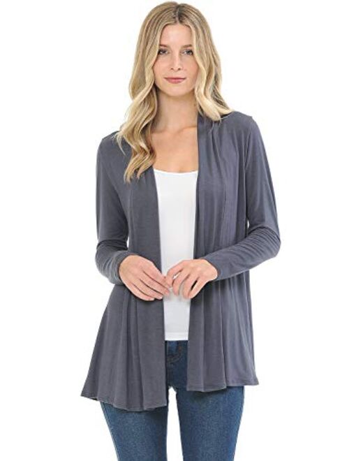 Pastel by Vivienne Women's Long Sleeve Jersey Cardigan (25+ Colors/S-XL)