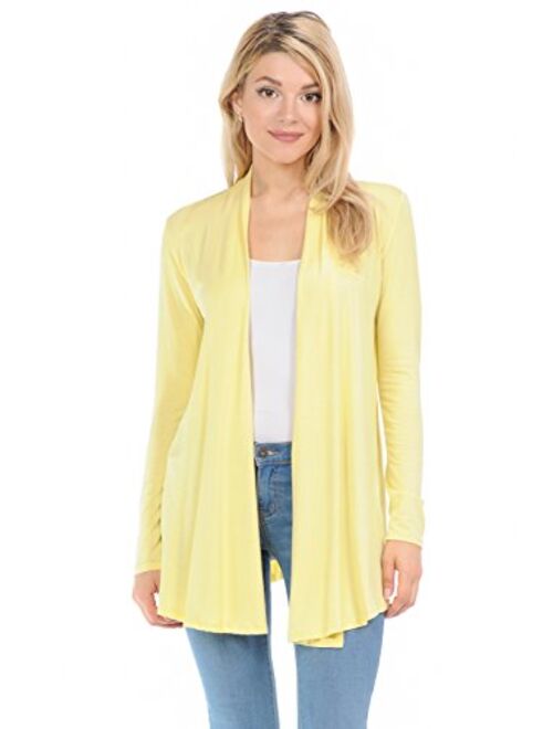 Pastel by Vivienne Women's Long Sleeve Jersey Cardigan (25+ Colors/S-XL)