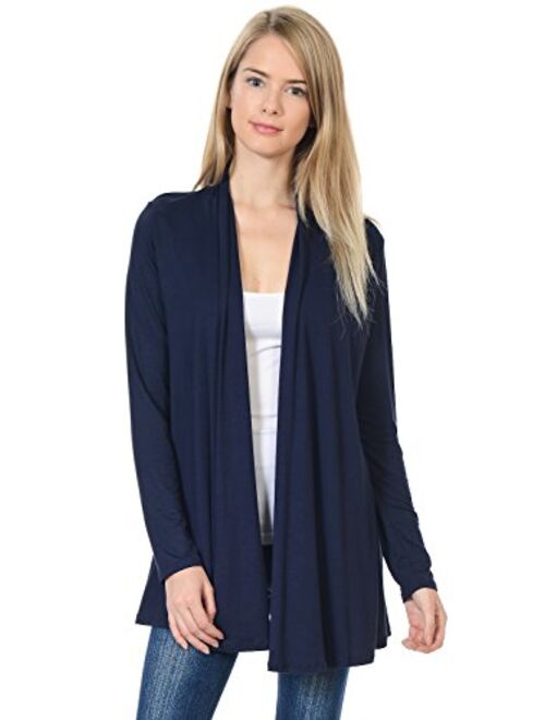 Pastel by Vivienne Women's Long Sleeve Jersey Cardigan (25+ Colors/S-XL)