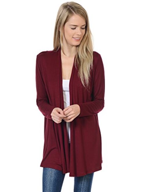 Pastel by Vivienne Women's Long Sleeve Jersey Cardigan (25+ Colors/S-XL)