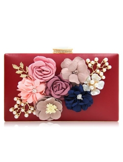 Evening Bag for Women, Flower Wedding Evening Clutch Purse Bride Floral Clutch Bag