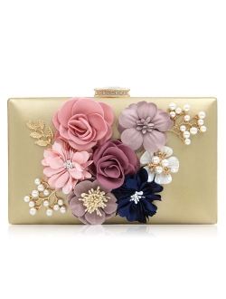 Evening Bag for Women, Flower Wedding Evening Clutch Purse Bride Floral Clutch Bag