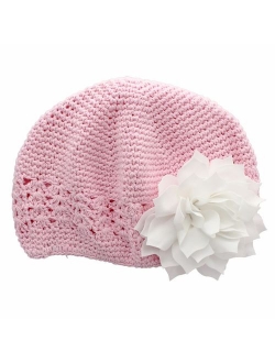 My Lello Little Girl's Crochet Beanie Hat with Flower