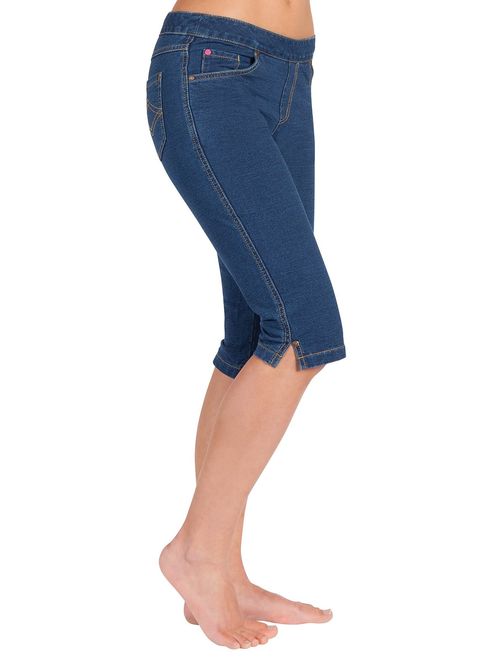 PajamaJeans Bermuda Shorts for Women - Capri Jeggings