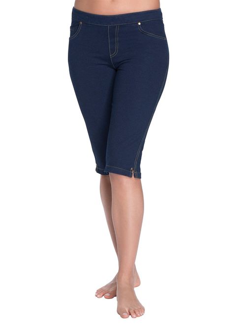 PajamaJeans Bermuda Shorts for Women - Capri Jeggings