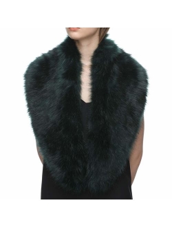 Dikoaina Extra Large Women's Faux Fur Collar for Winter Coat