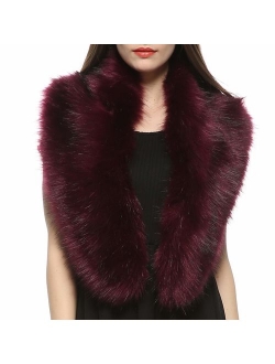 Dikoaina Extra Large Women's Faux Fur Collar for Winter Coat