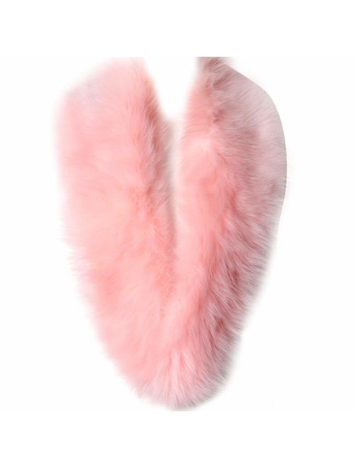 Dikoaina Extra Large Women's Faux Fur Collar for Winter Coat