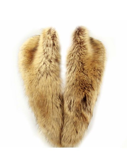 Dikoaina Extra Large Women's Faux Fur Collar for Winter Coat