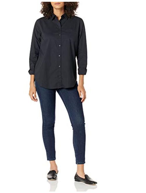 Amazon Essentials Women's Classic-Fit Long-Sleeve Poplin Shirt