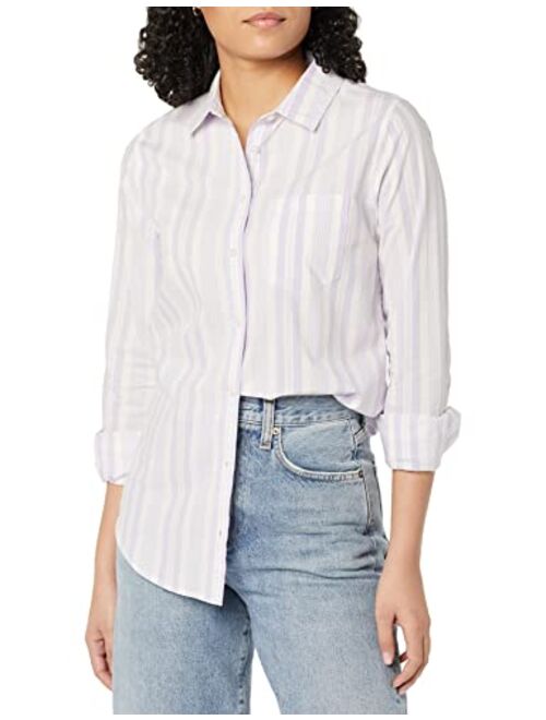 Amazon Essentials Women's Classic-Fit Long-Sleeve Poplin Shirt