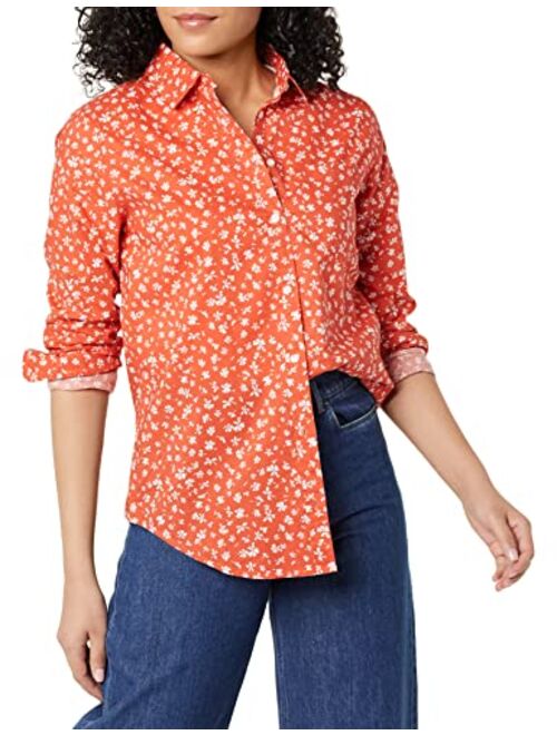 Amazon Essentials Women's Classic-Fit Long-Sleeve Poplin Shirt