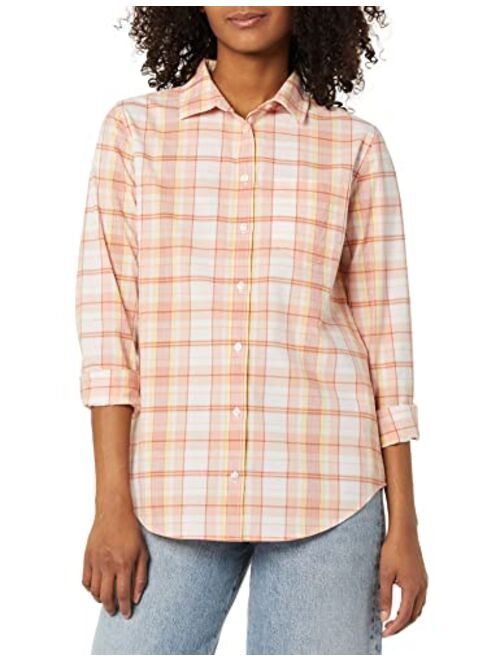 Amazon Essentials Women's Classic-Fit Long-Sleeve Poplin Shirt