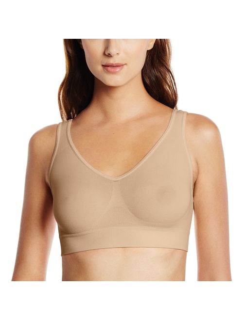 Hanes Women's Cozy Seamless Wire Free Bra, Nude, Large