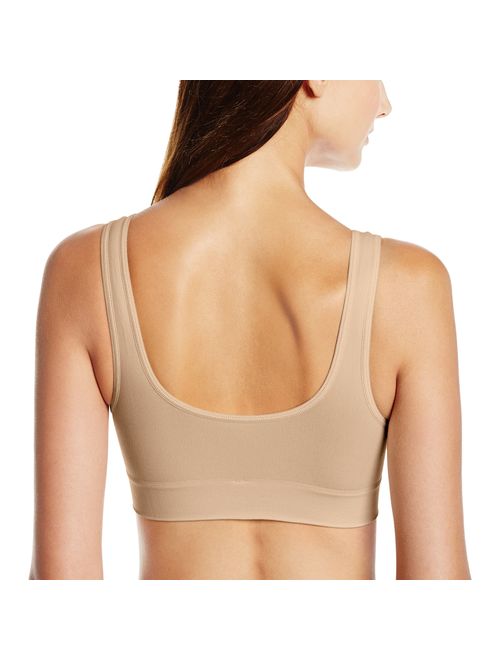 Hanes Women's Cozy Seamless Wire Free Bra, Nude, Large