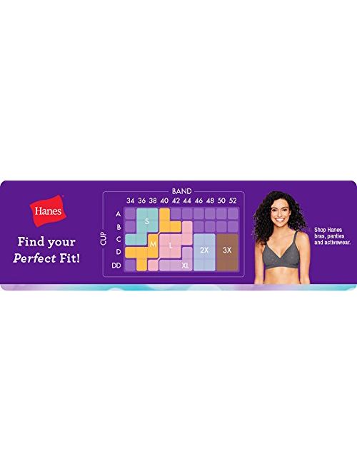 Hanes Women's Cozy Seamless Wire Free Bra, Nude, Large