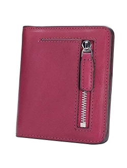 AINIMOER Small Leather Wallet for Women, Ladies Credit Card Holder RFID Blocking Women's Mini Bifold Pocket Purse