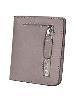 AINIMOER Small Leather Wallet for Women, Ladies Credit Card Holder RFID Blocking Women's Mini Bifold Pocket Purse