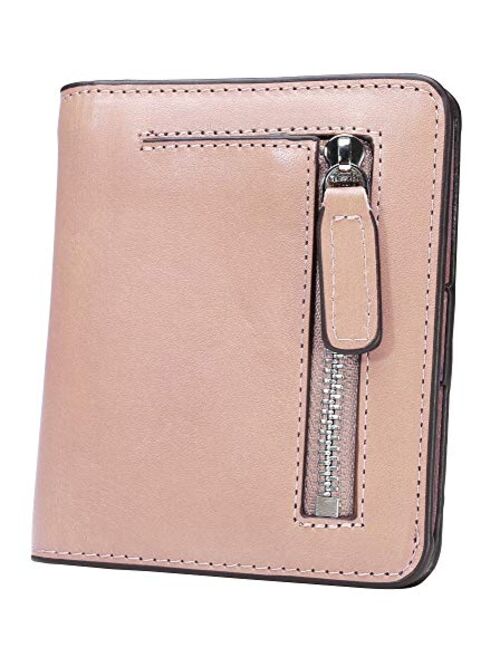 AINIMOER Small Leather Wallet for Women, Ladies Credit Card Holder RFID Blocking Women's Mini Bifold Pocket Purse