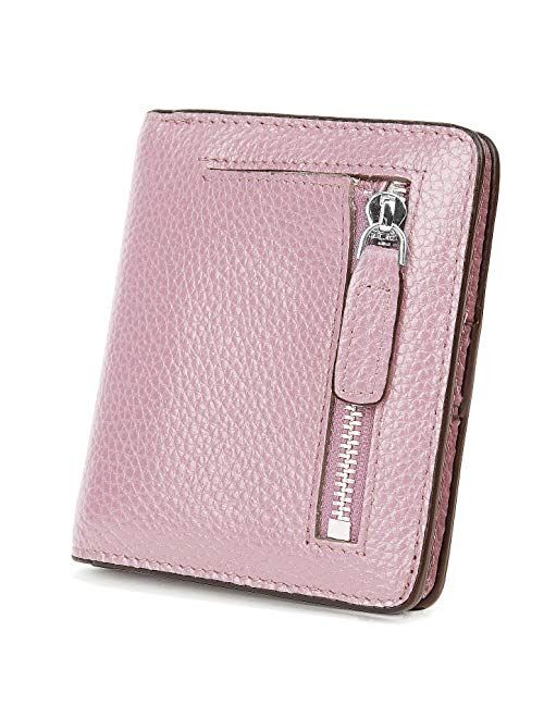 AINIMOER Small Leather Wallet for Women, Ladies Credit Card Holder RFID Blocking Women's Mini Bifold Pocket Purse