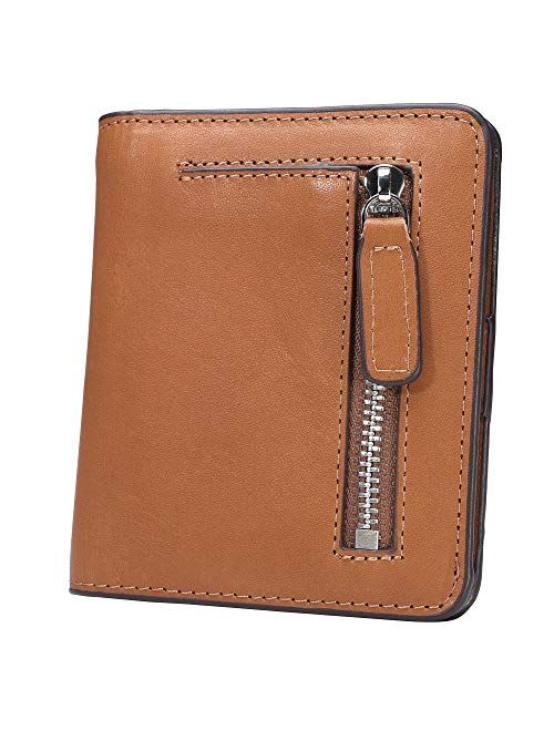 AINIMOER Small Leather Wallet for Women, Ladies Credit Card Holder RFID Blocking Women's Mini Bifold Pocket Purse