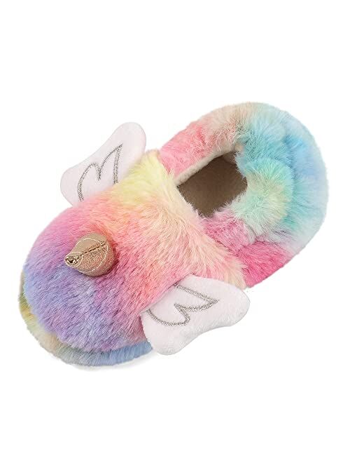 ESTAMICO Toddler Girls' Bunny Slipper Cartoon Rabbit Warm Winter House Shoes