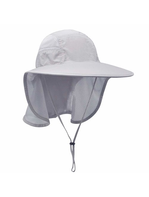 Lenikis Unisex Outdoor Activities UV Protecting Sun Hats with Neck Flap