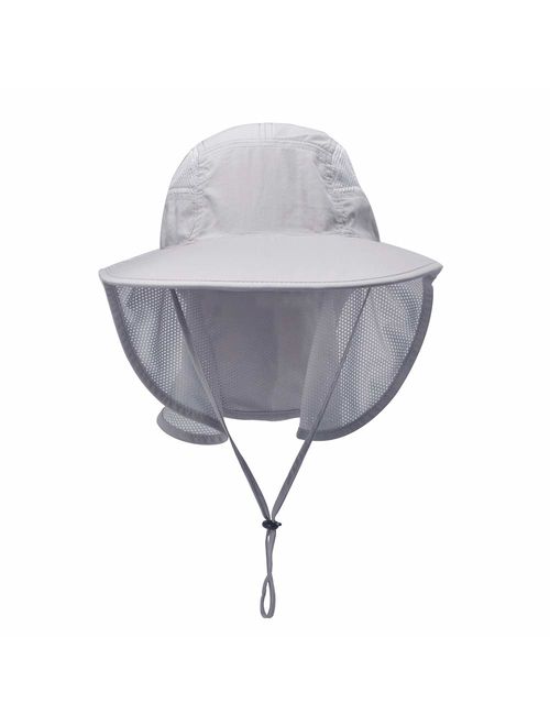 Lenikis Unisex Outdoor Activities UV Protecting Sun Hats with Neck Flap